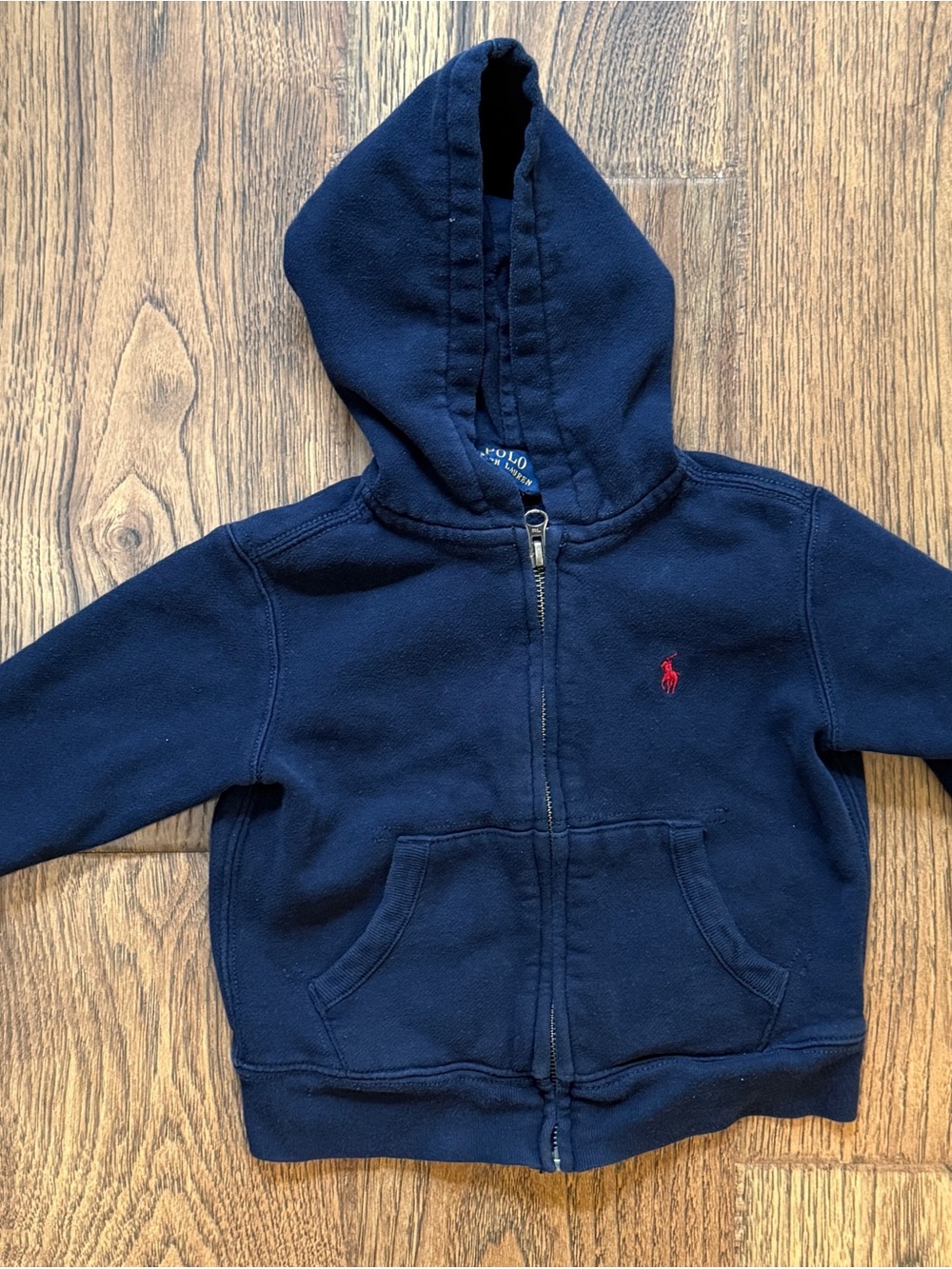 Ralph Lauren Navy Hooded Zip-Up Sweatshirt